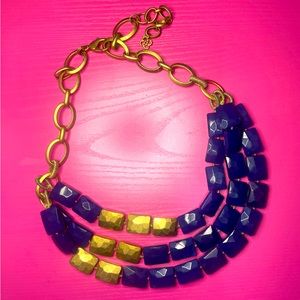 Stella & Dot Blue and Gold Necklace